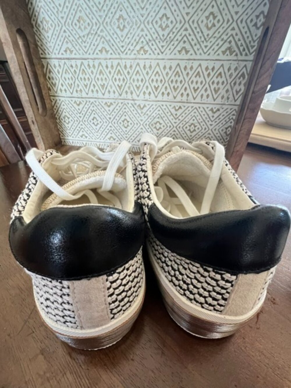 Dolce Vita Zina Woven Raffia Upper Leather Sneakers Womens - Size 8 - Picture 7 of 9